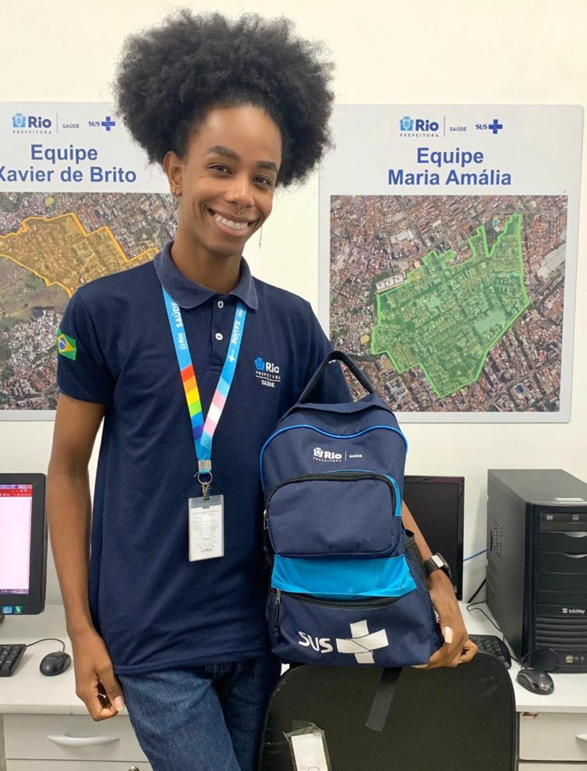 O agente de saúde Markinhos em sua unidade de trabalho - Arquivo pessoal / Markinhos