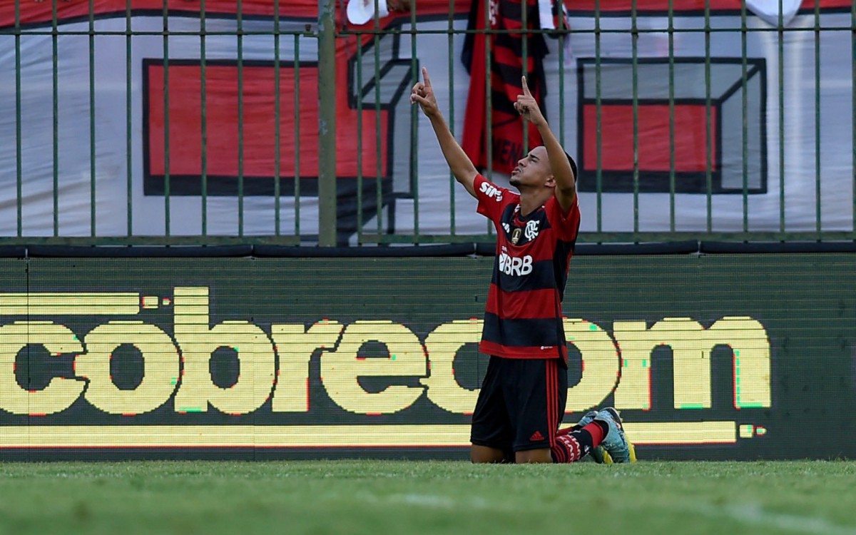 Flamengo vence Resende por 2 a 0 com gols de Matheus Gonçalves e André, pelo Campeonato Carioca.  - Marcelo Cortes/ Flamengo