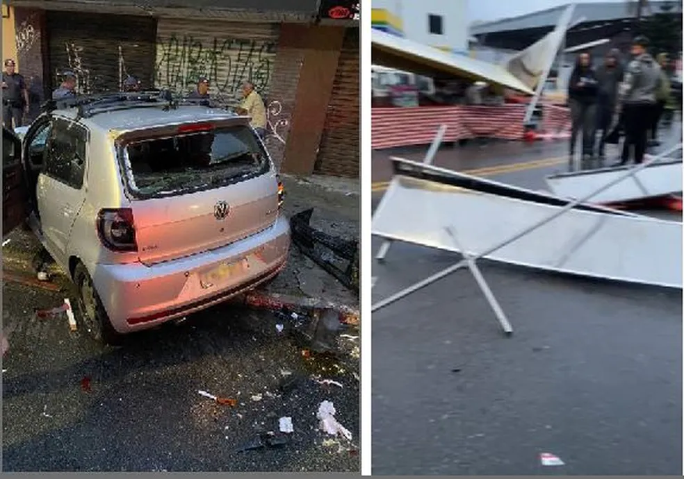 Motorista embriagado invade feira e atropela duas pessoas