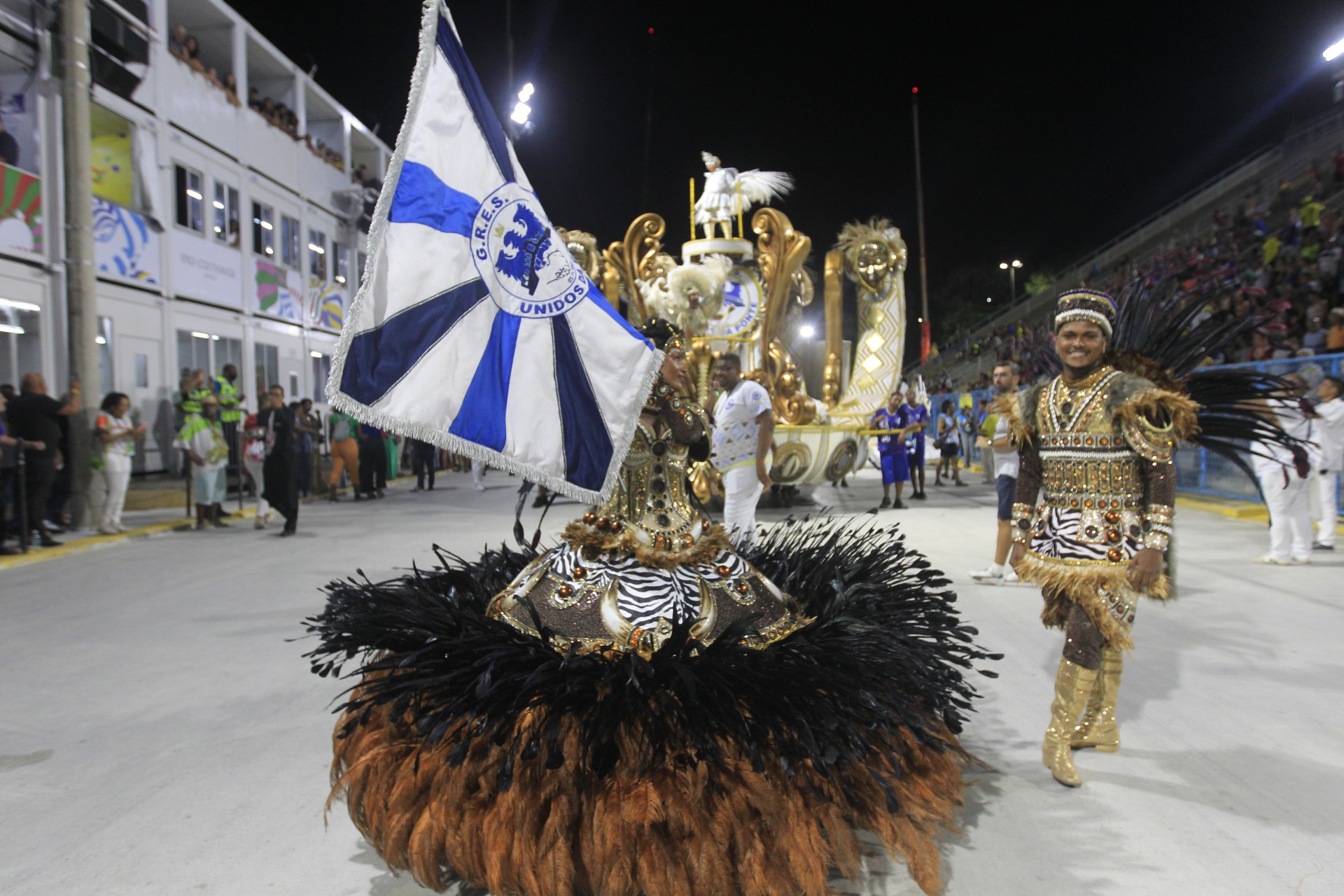 G.R.E.S Unidos da Ponte desfila nesta segunda noite de desfile da s&eacute;rie Ouro, neste s&aacute;bado (18) - Reginaldo Pimenta / Ag&ecirc;ncia O Dia