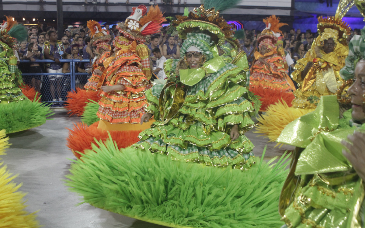 G.R.E.S  Mocidade Independente de Padre Miguel desfila nesta primeira noite de desfile do Grupo Especial, neste domingo(19). Foto: Marcos Porto/Agencia O Dia