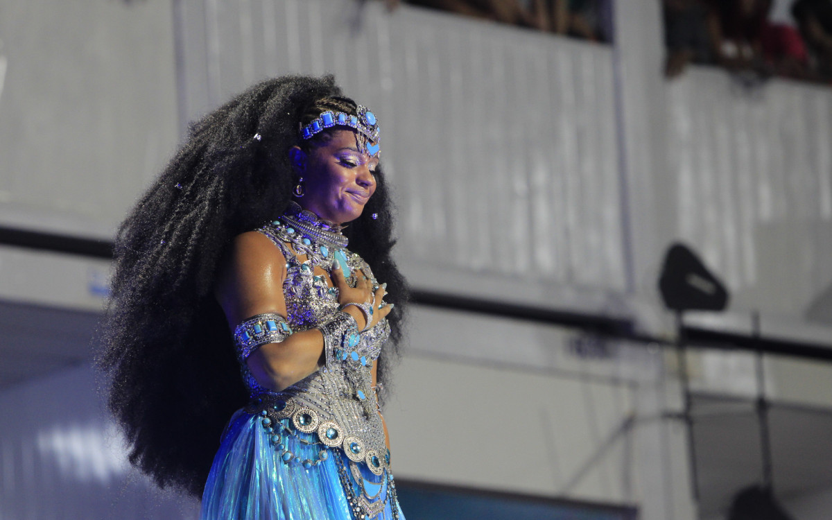 G.R.E.S  Unidos da Tijuca desfila nesta primeira noite de desfile do Grupo Especial, neste domingo(19). Foto: Reginaldo Pimenta / Agencia O Dia