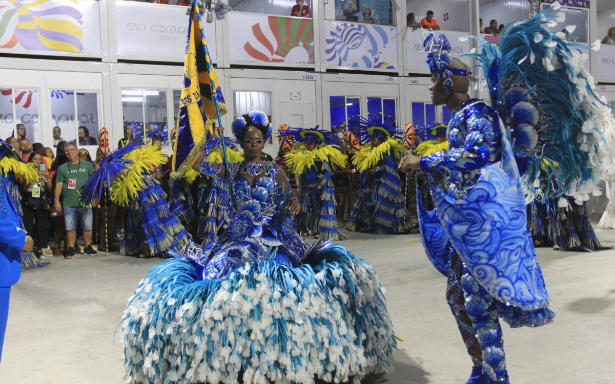 G.R.E.S  Unidos da Tijuca desfila nesta primeira noite de desfile do Grupo Especial, neste domingo(19). Foto: Reginaldo Pimenta / Agencia O Dia