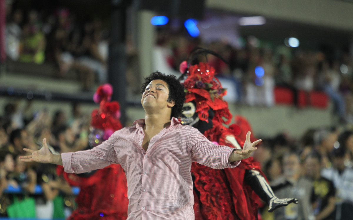 G.R.E.S  Academicos do Salgueiro desfila nesta primeira noite de desfile do Grupo Especial, neste domingo(19). Foto: Reginaldo Pimenta / Agencia O Dia