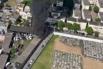 Incêndio atinge oficina de carros em Inhaúma