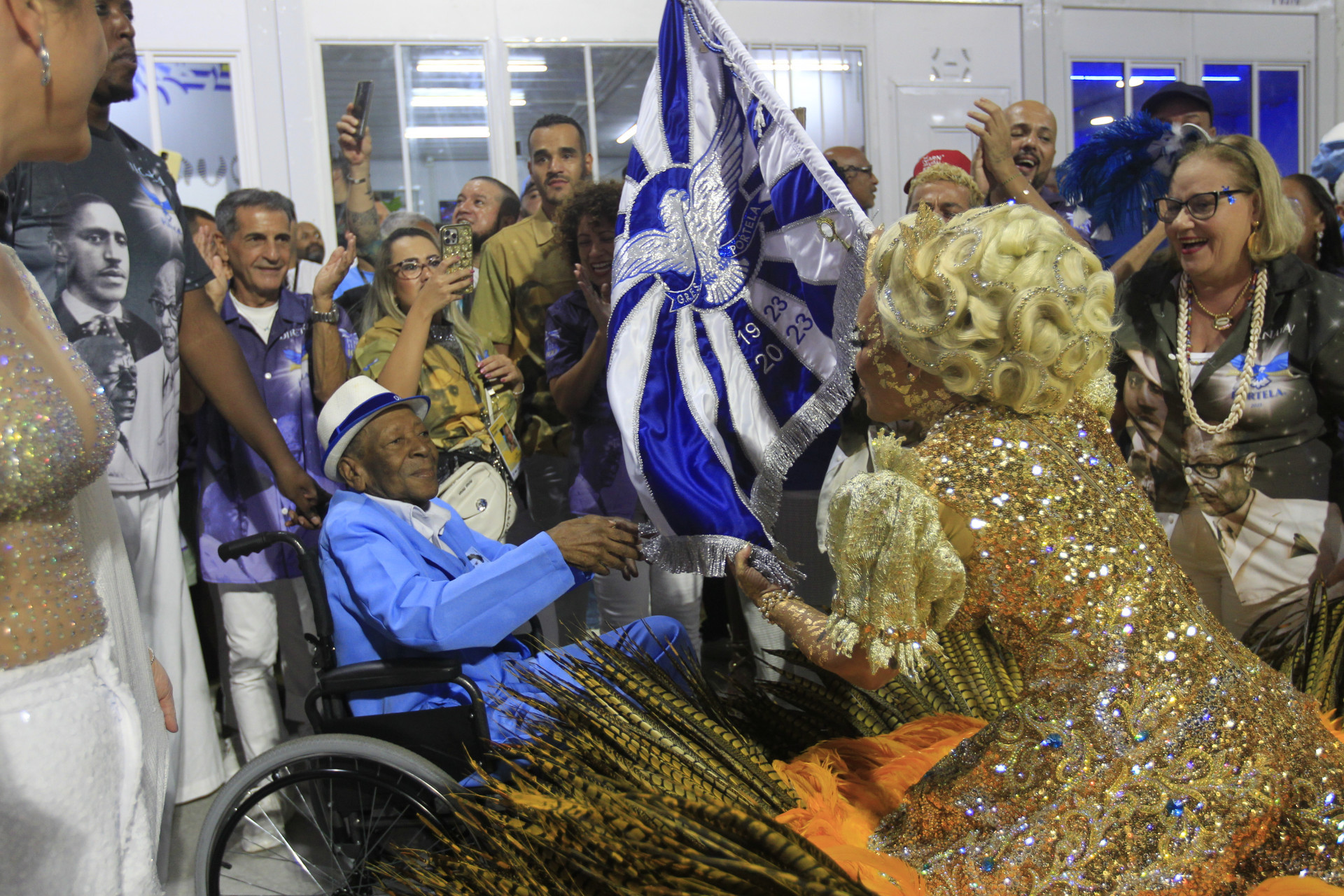 G.R.E.S Portela desfila nesta segunda noite de desfile do Grupo Especial, nesta segunda-feira(20). Foto:  Reginaldo Pimenta/Agencia O Dia - Reginaldo Pimenta / Agencia O Dia