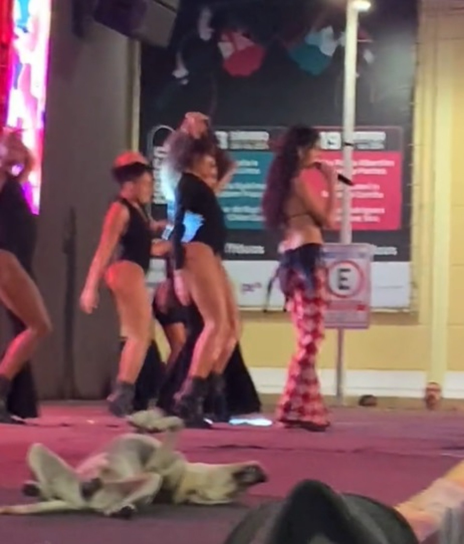 Marina Sena se apresenta em Recife enquanto um cachorro dorme no palco