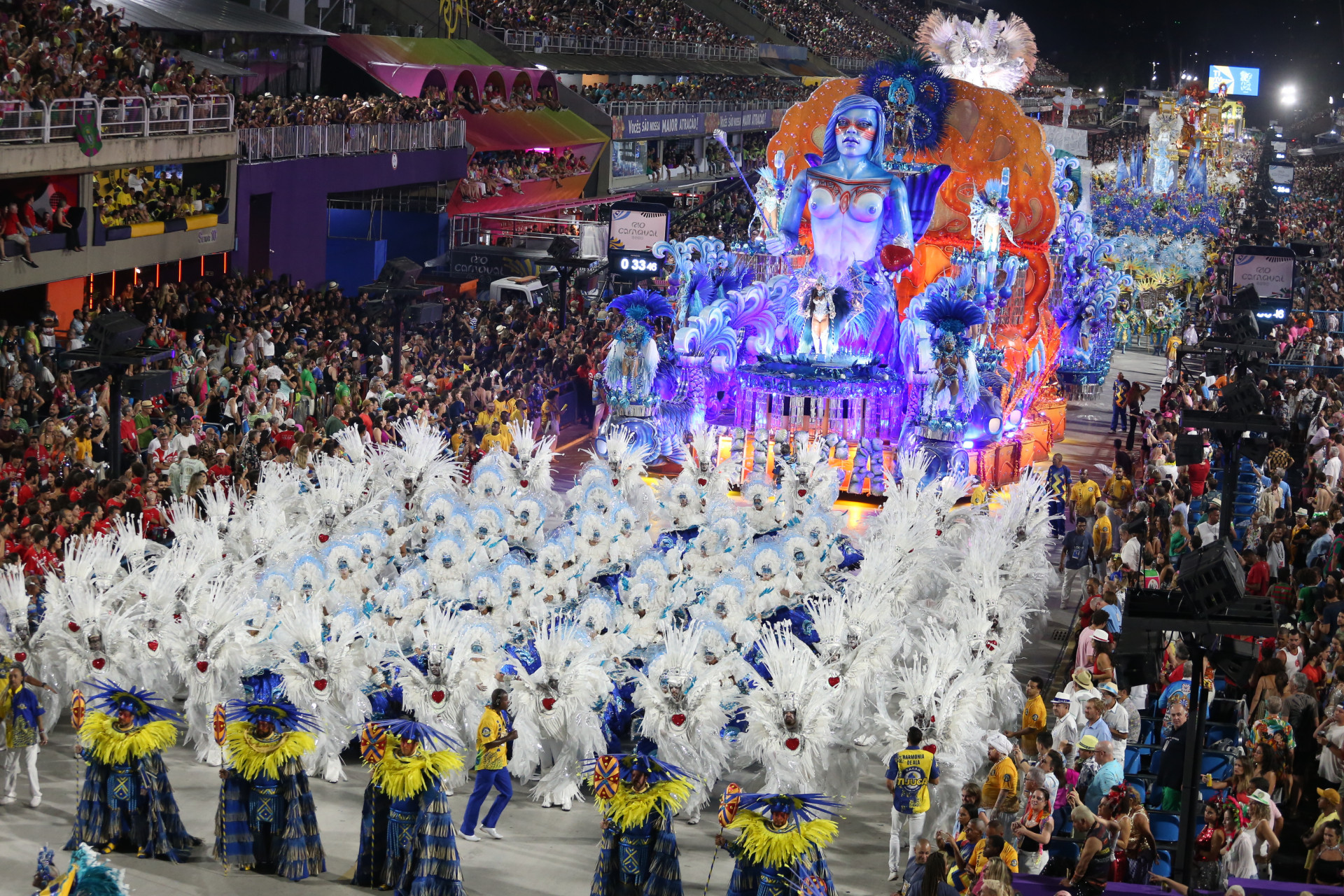 G.R.E.S Unidos da Tijuca desfila nesta primeira noite de desfile do Grupo Especial, neste domingo(19). Foto: Cleber Mendes/Agencia O Dia - Cleber Mendes