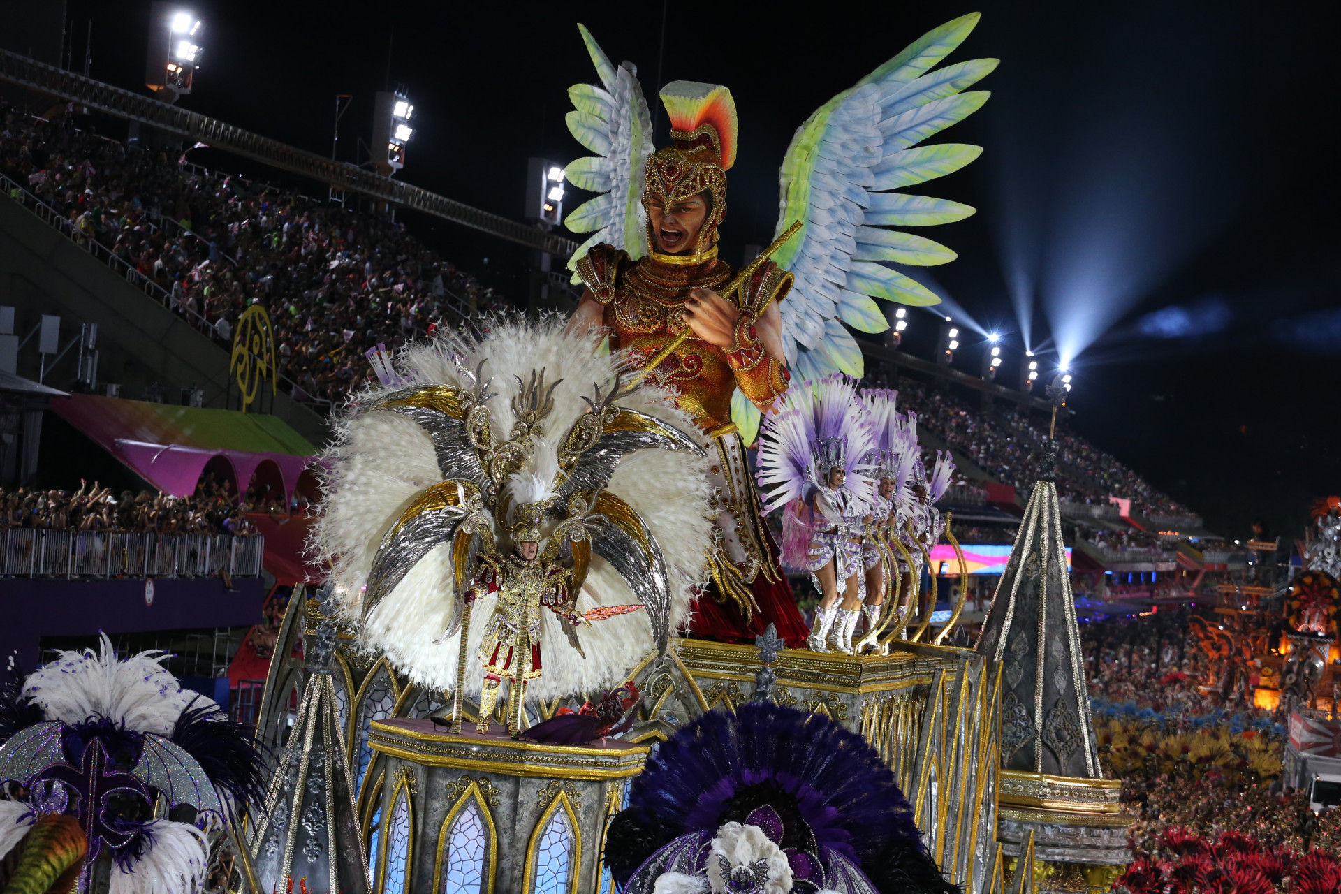 G.R.E.S Acadêmicos do Salgueiro desfila nesta primeira noite de desfile do Grupo Especial, neste domingo(19). Foto:  Cleber Mendes/Agencia O Dia - Cleber Mendes