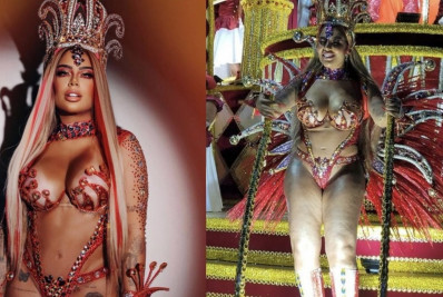 Rafaella Santos, irmã de Neymar, recebe críticas por seu corpo durante desfile do Salgueiro