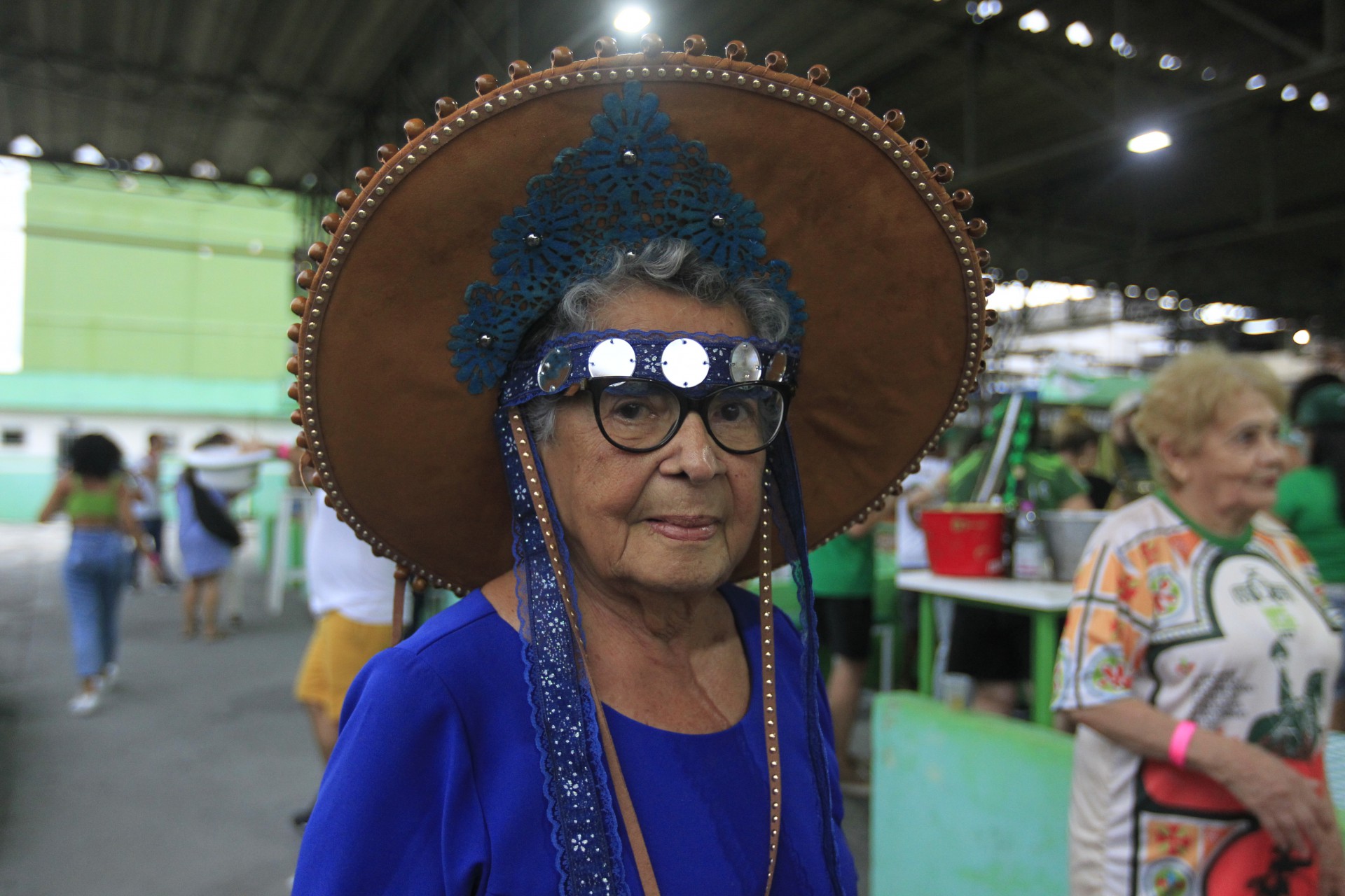 Quadra da Imperatriz Leopoldinense que se consagrou campeÃ£ do Carnaval 2023. Na foto, a filha de Lampiao, Expedita Ferreira Nunes - Reginaldo Pimenta 