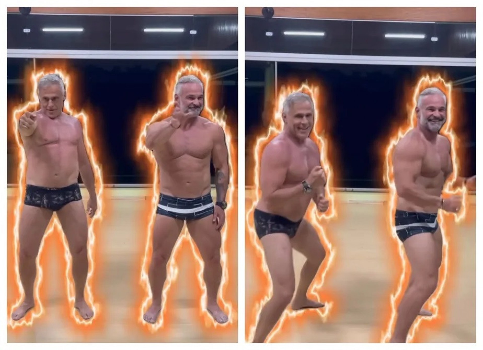 Oscar Magrini e Mateus Carrieri arrancam suspiros de fãs ao dançarem a música 'Zona de Perigo', de Leo Santana - Reprodução / Instagram