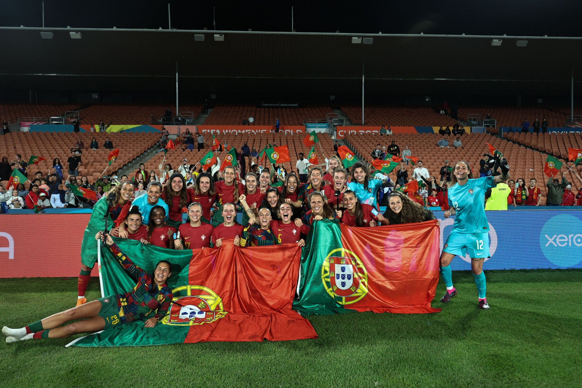 Portugal garantiu a vaga na Copa do Mundo Feminina ao vencer Camarões na Final do Playoff intercontinental - Foto: Divulgação/Twitter @selecaoportugal