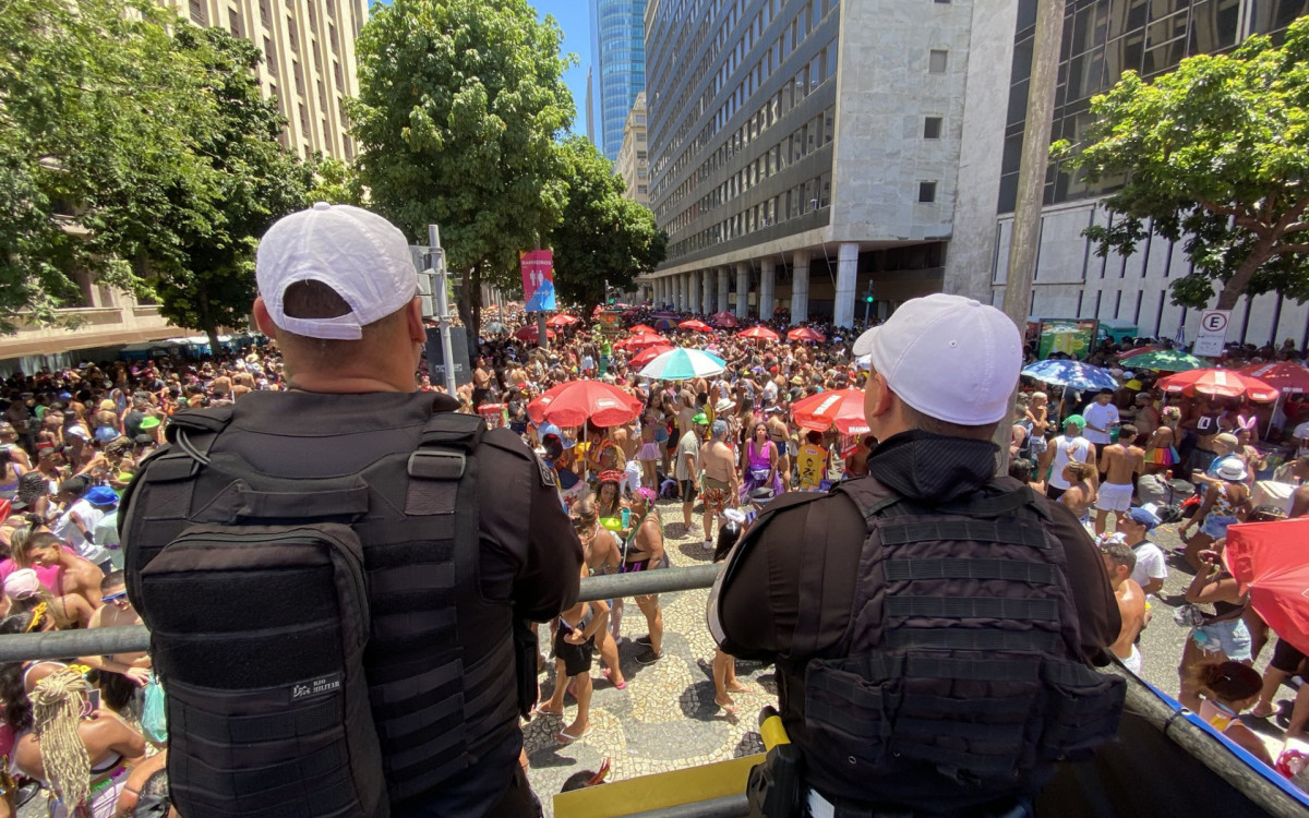 PMs atuaram nos mega blocos no Centro do Rio - Divulgação/Polícia Militar