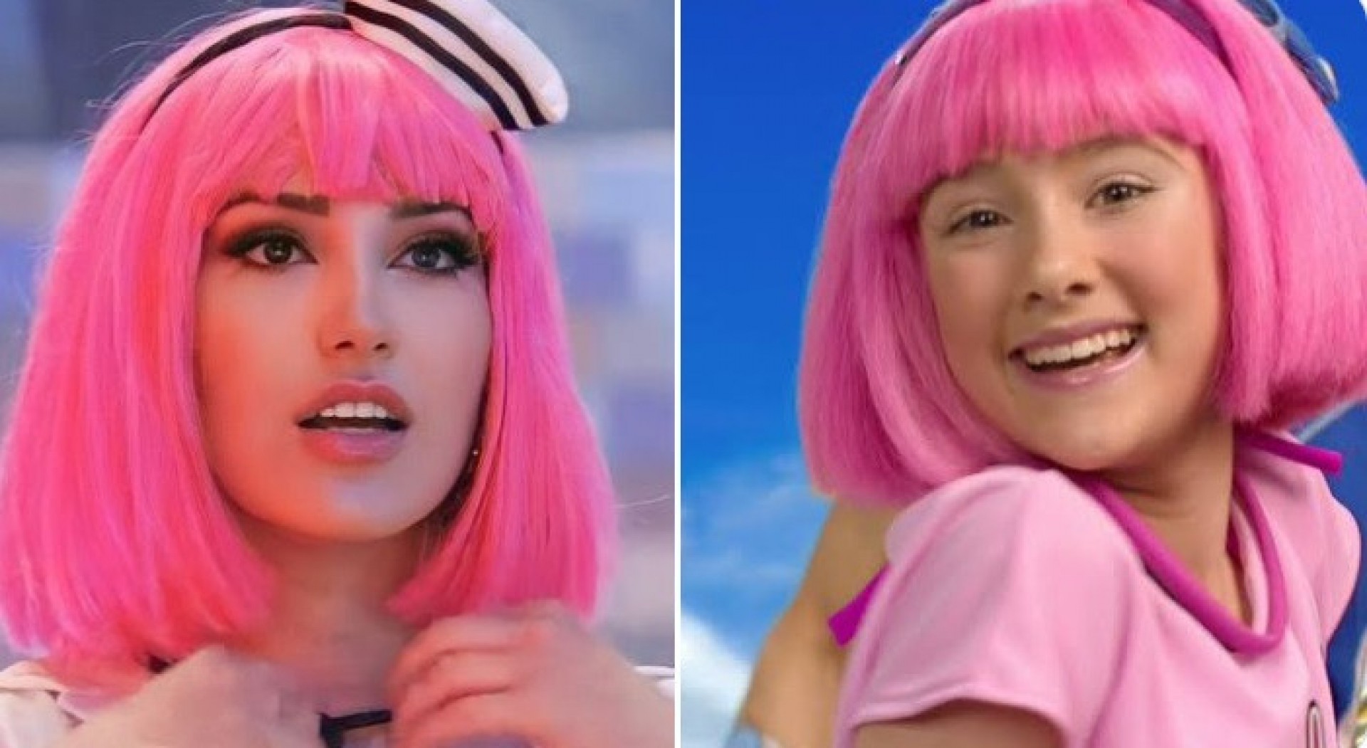 Amanda foi comparada com a personagem Lazy Town - Reprodução Internet