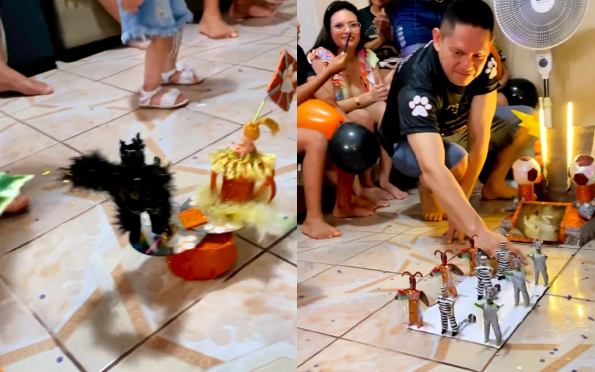 Família organiza desfile de Carnaval para homenagear a cachorra, com direito a samba-enredo e ala de carrapatos - Reprodução da internet
