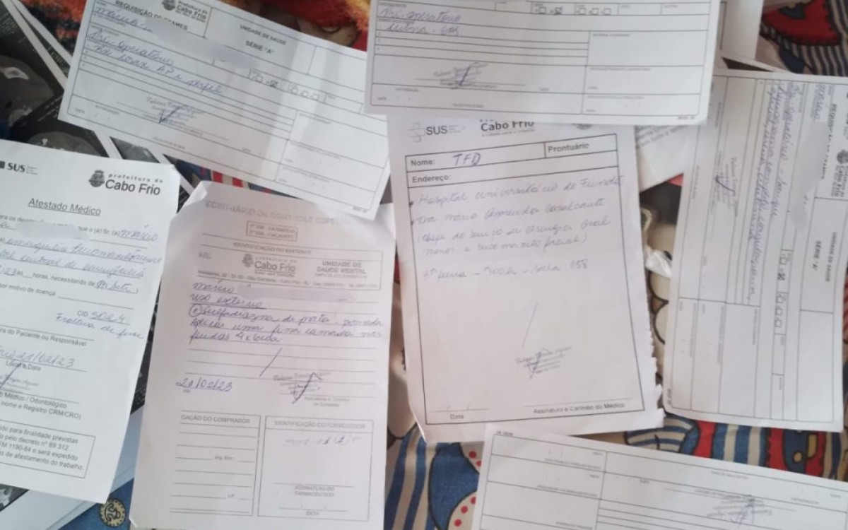 Exames solicitados para cirurgia