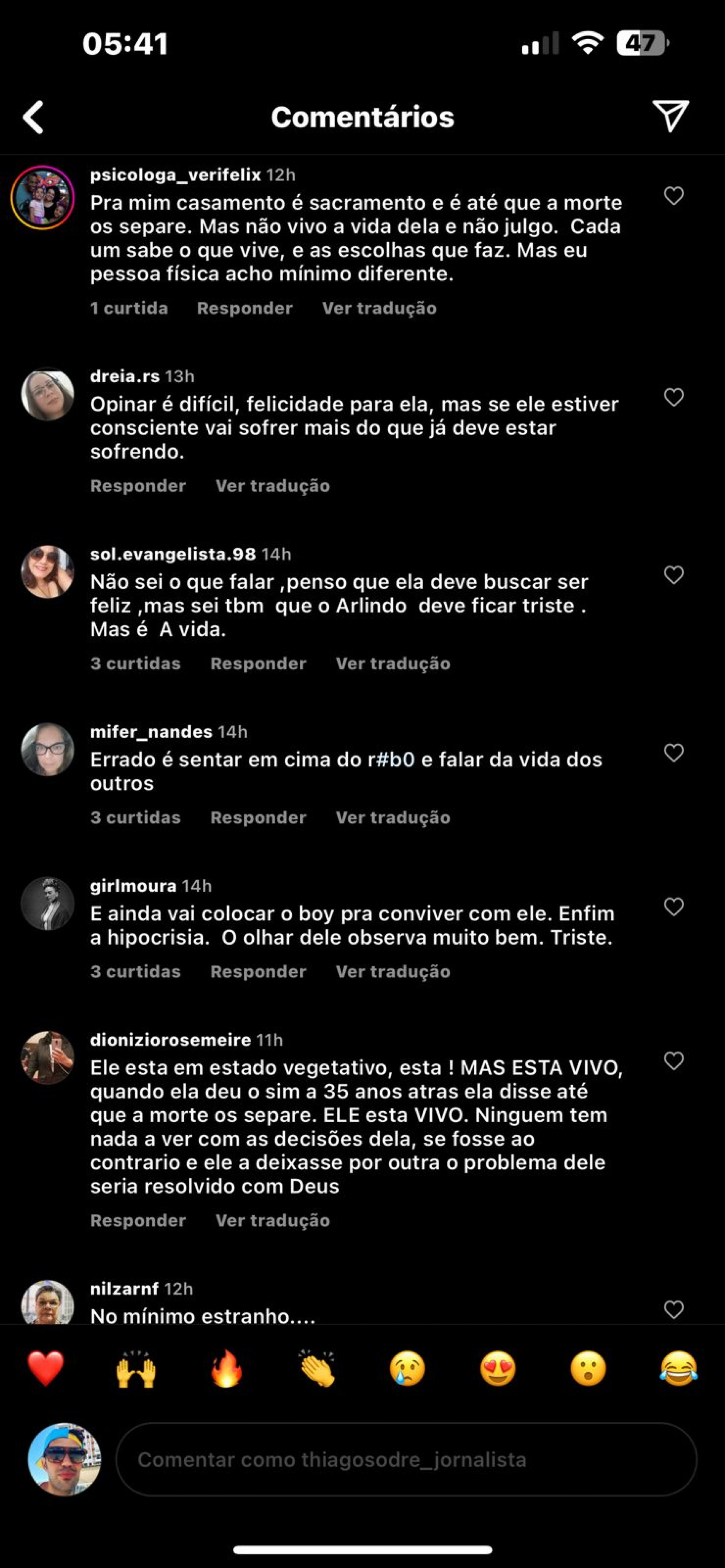 Coment&aacute;rios Babi Cruz - Reprodu&ccedil;&atilde;o Internet