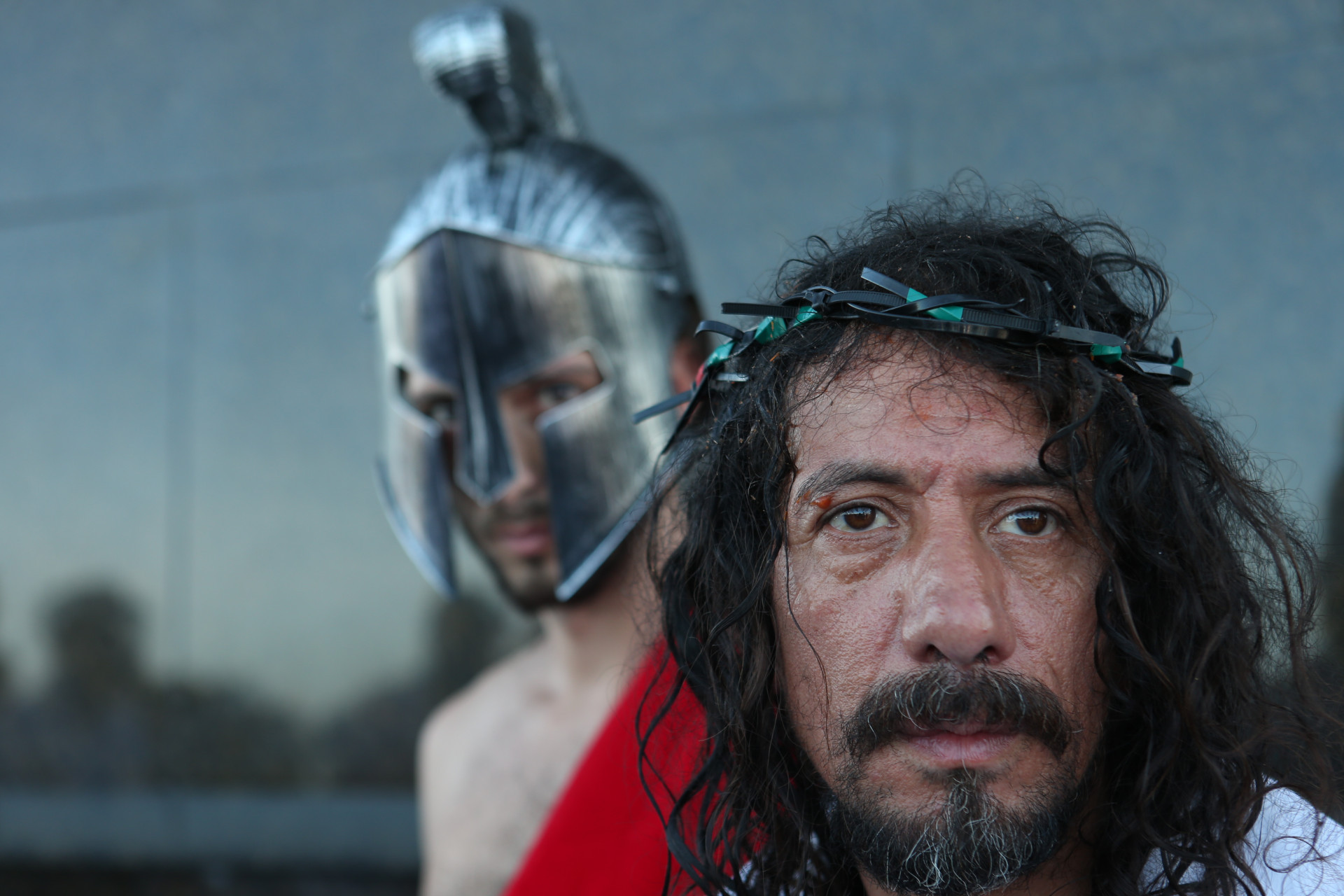 Encena&ccedil;&atilde;o da Paix&atilde;o de Cristo no Cristo Redentor. Na foto, Pablo Anibal como Jesus  - Cleber Mendes