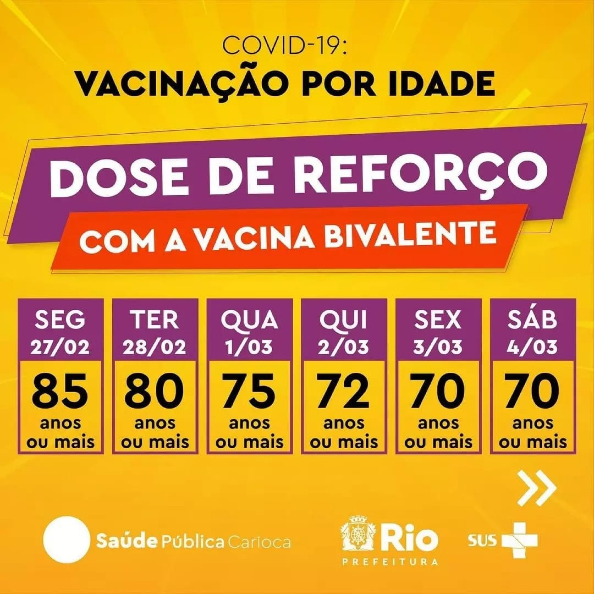 calendário dose reforço com bivalente