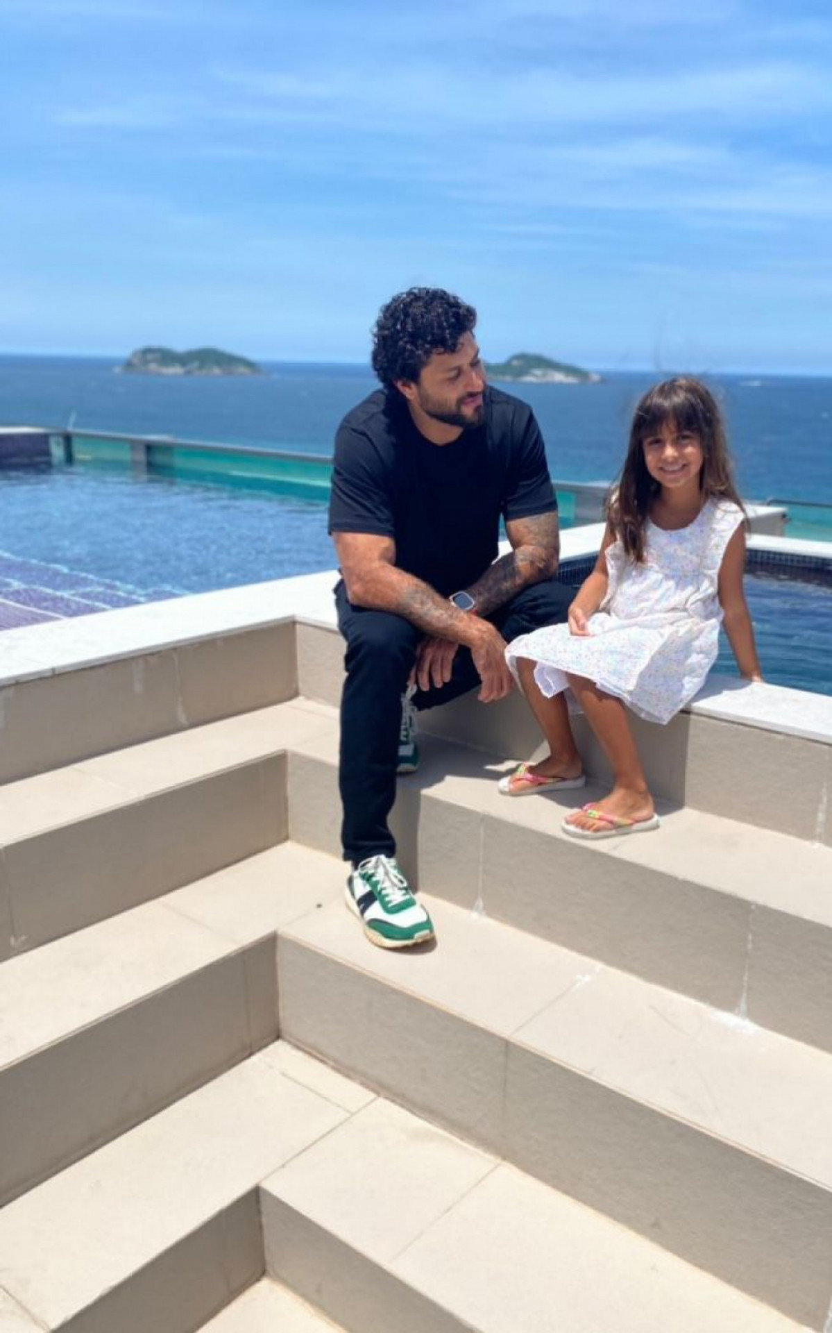 Jesus Luz e a filha Malena