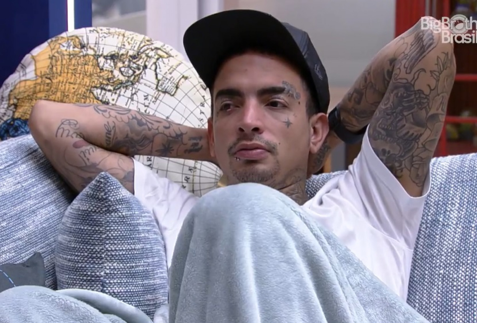 Antonio Cara de Sapato revela voto em Fred Nicácio durante conversa com MC Guimê - Reprodução de vídeo / TV Globo