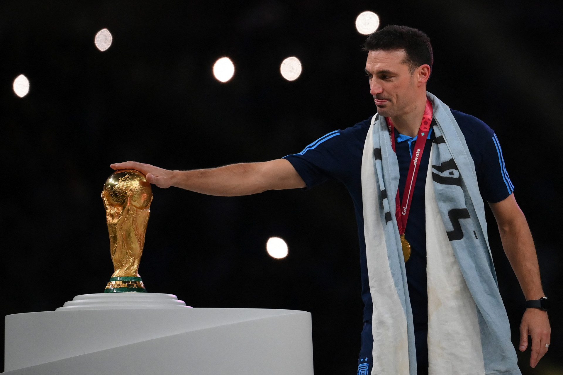 Lionel Scaloni foi o treinador da Argentina na campanha do título da Copa do Mundo no Catar - Franck Fifa / AFP