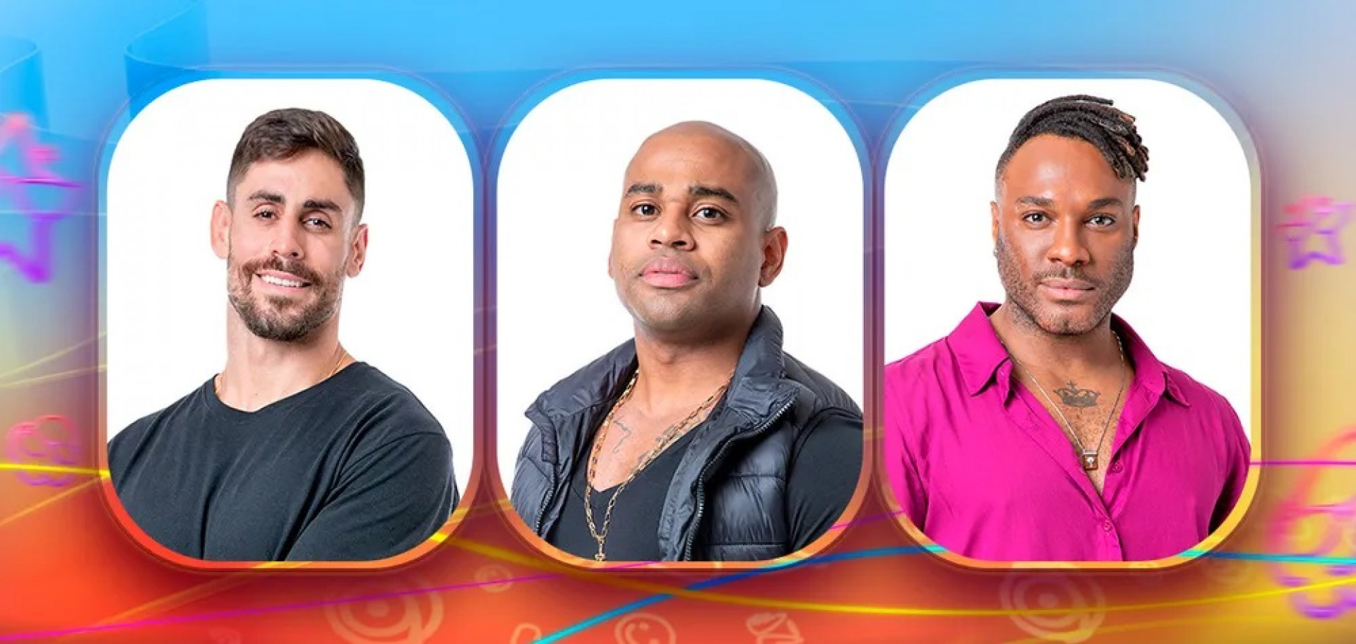 Antonio Cara de Sapato, Cezar e Fred Nicácio estão no Paredão - Reprodução da TV Globo