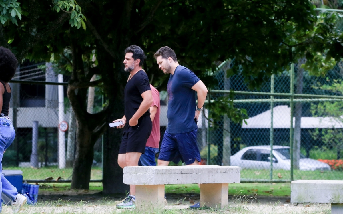 Thiago Fragoso e Rodrigo Lombardi gravaram cena de 'Travessia'