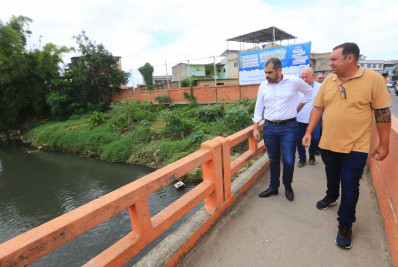 Secretários fiscalizam e visitam pontes de três bairros em Belford Roxo