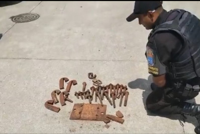 Homem é preso por furtar peças de trilho de trem da SuperVia na Zona Norte