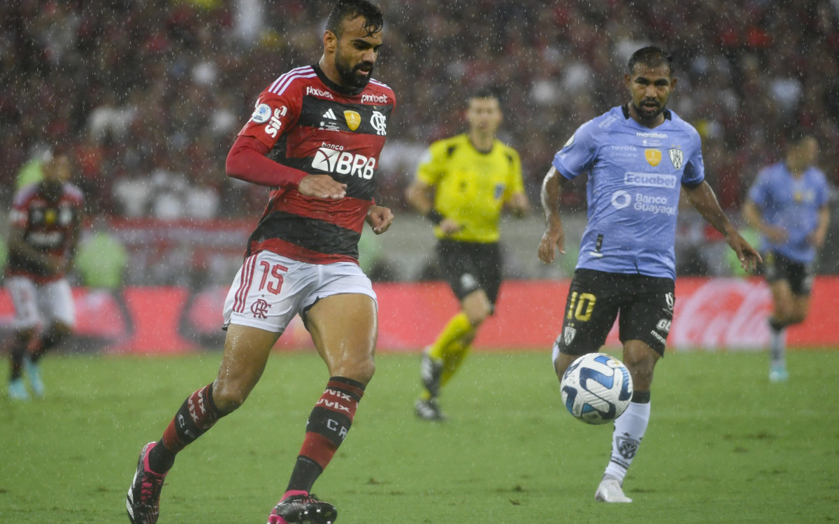 Fabrício Bruno durante o jogo da Recopa, entre Flamengo e Independiente del Valle
