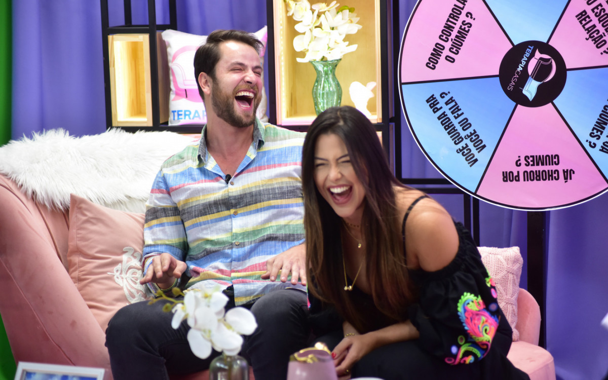 Ex-BBBs Laís Caldas e Gustavo Marsengo na estreia do 'Terapia de Casais' - Leo Franco / AgNews