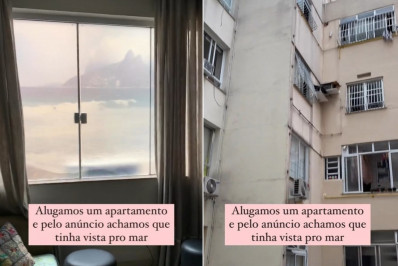 Paulista aluga apartamento em Copacabana e se surpreende com 'vista fake'