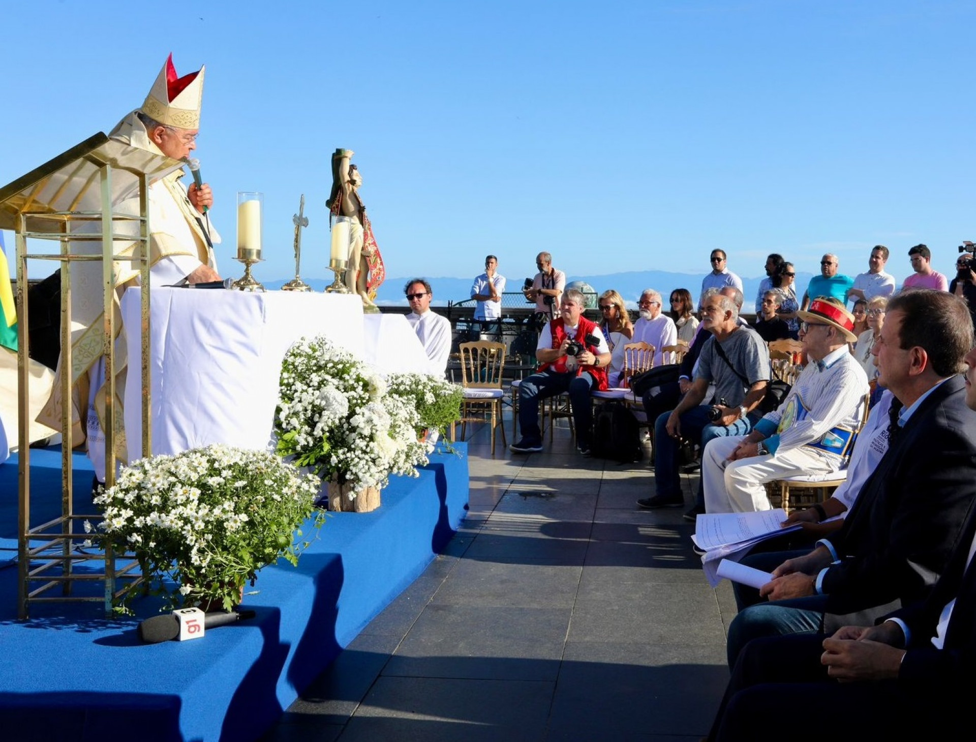 Prefeito Eduardo Paes, participa de missa pelo aniversário do Rio - Divulgação/Prefeitura do Rio