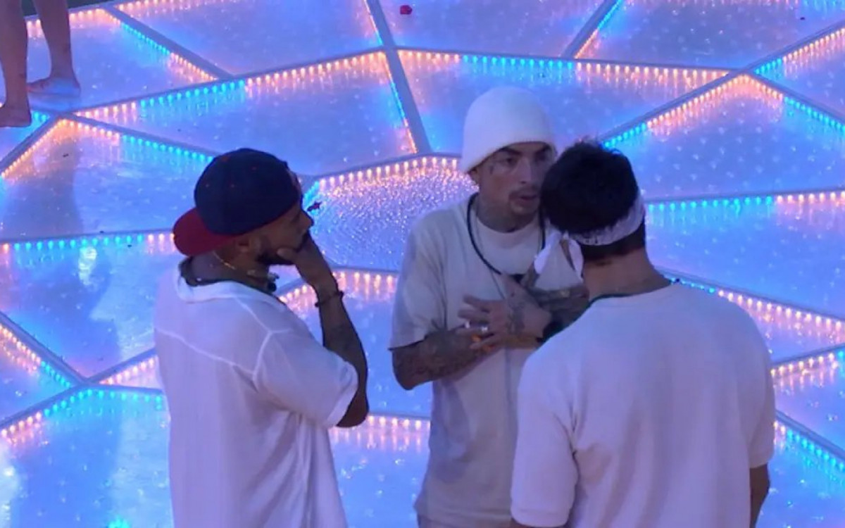 Cara de Sapato e MC Guimê discutem na festa da líder Bruna Griphao - Reprodução 