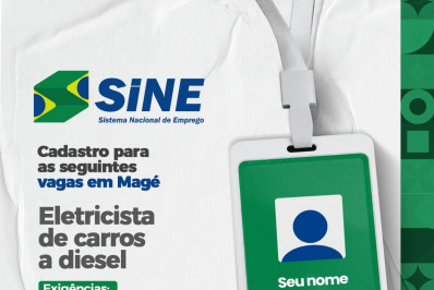 Magé tem duas vagas de emprego disponíveis no Sine Piabetá
