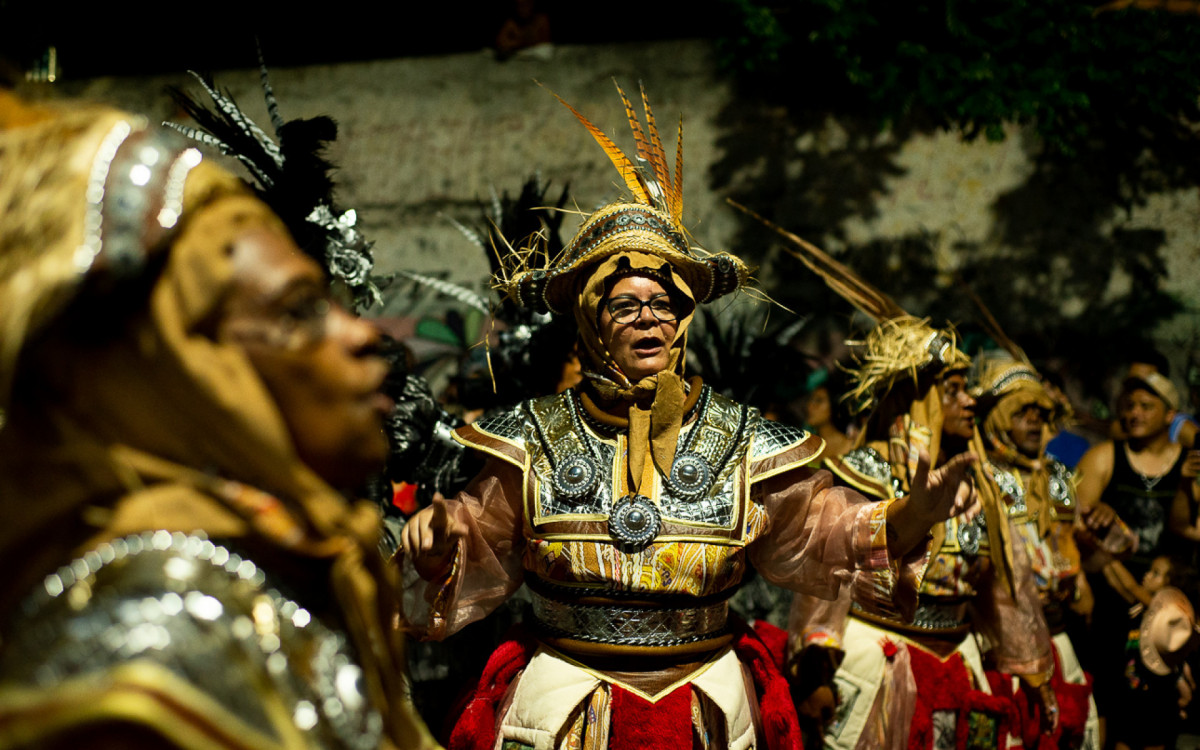 Imperatriz Leopoldinense levou o desfile campeão na Sapucaí para os moradores de Ramos, neste sábado - Thaís Brum