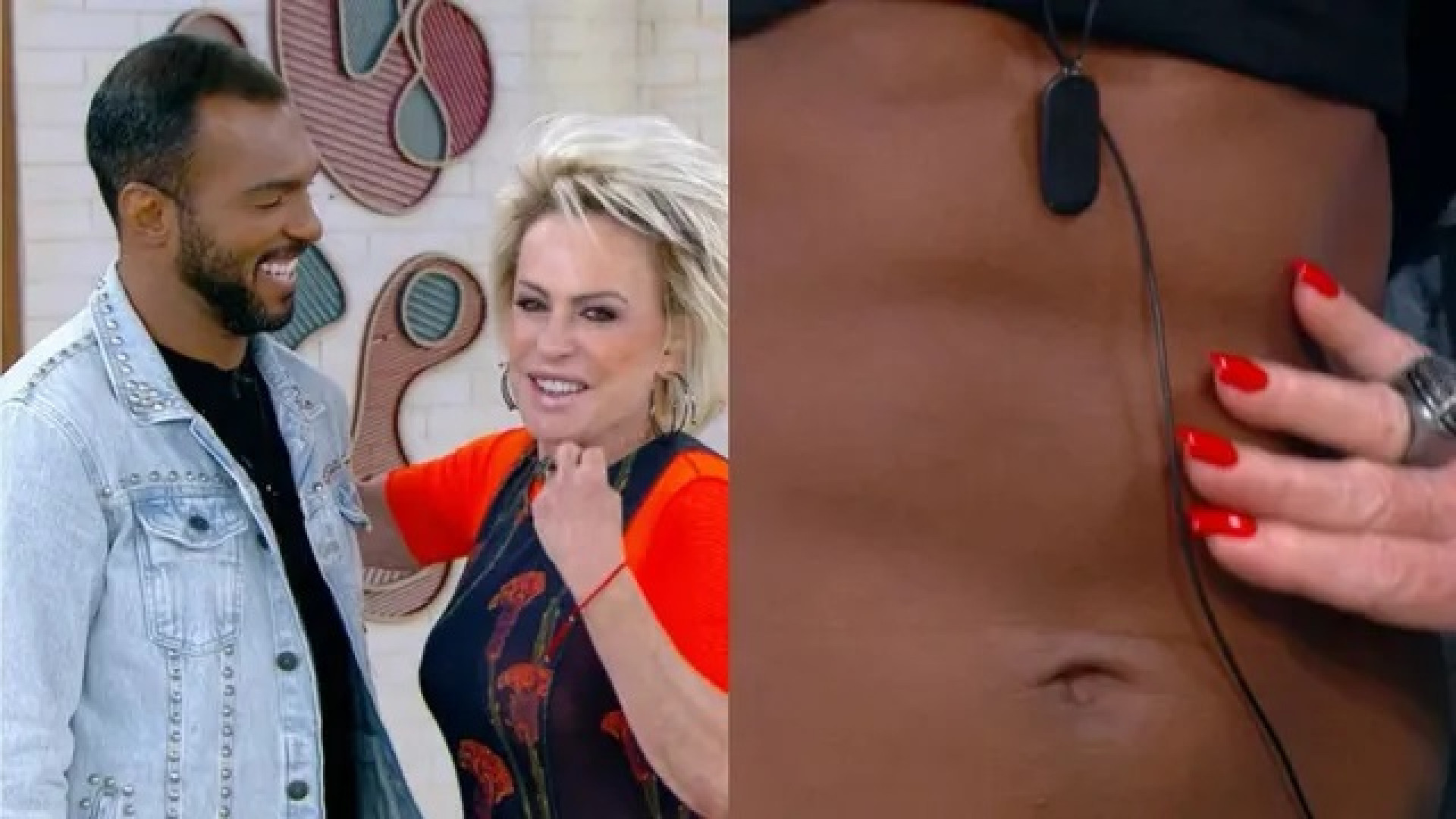 Ana Maria Braga pede para ver tanquinho de Richarlyson   - Reprodução da TV Globo