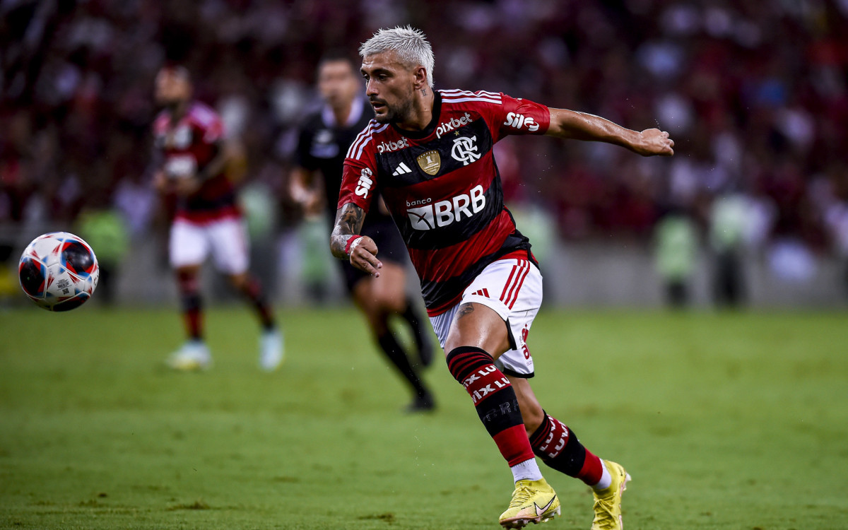 Arrascaeta foi o autor do &uacute;nico gol do Flamengo nos &uacute;ltimos tr&ecirc;s jogos com o time principal - Marcelo Cortes / Flamengo