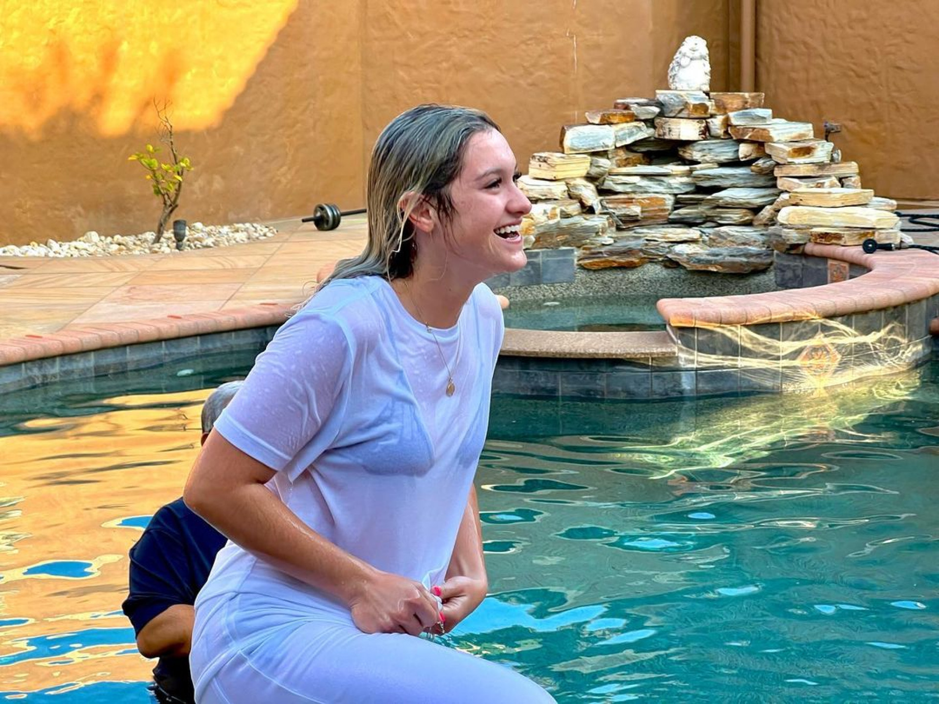 Marina Liberato, filha de Gugu Liberato, é batizada na igreja - Reprodução Internet