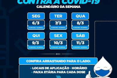 Meriti: confira o calendário de vacinação contra a Covid-19 para esta semana