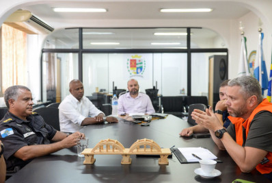 Prefeito Rodrigo Drable recebe visita do comandante do 5° CPA