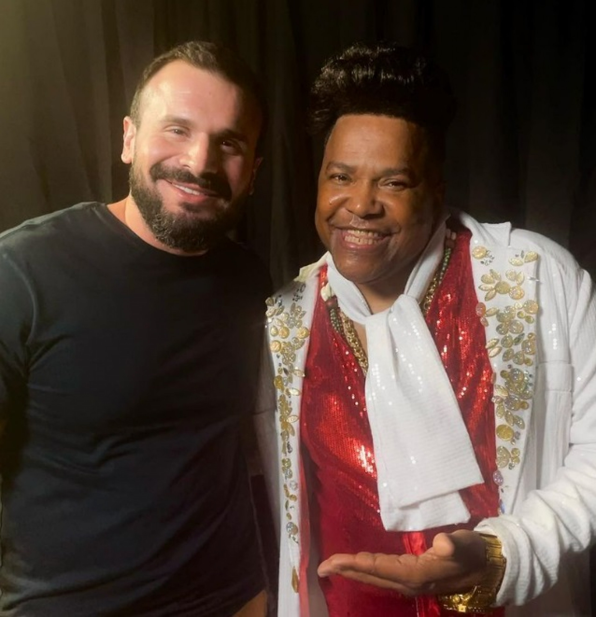 Marcelinho Calil, presidente da Viradouro, e Wander Pires - Reprodução do Instagram