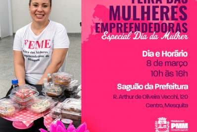 Feira de empreendedoras marca o Dia Internacional da Mulher em Mesquita
