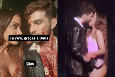 Anitta e Jão surgem 'ensanguentados' e trocam beijaço em gravação misteriosa
