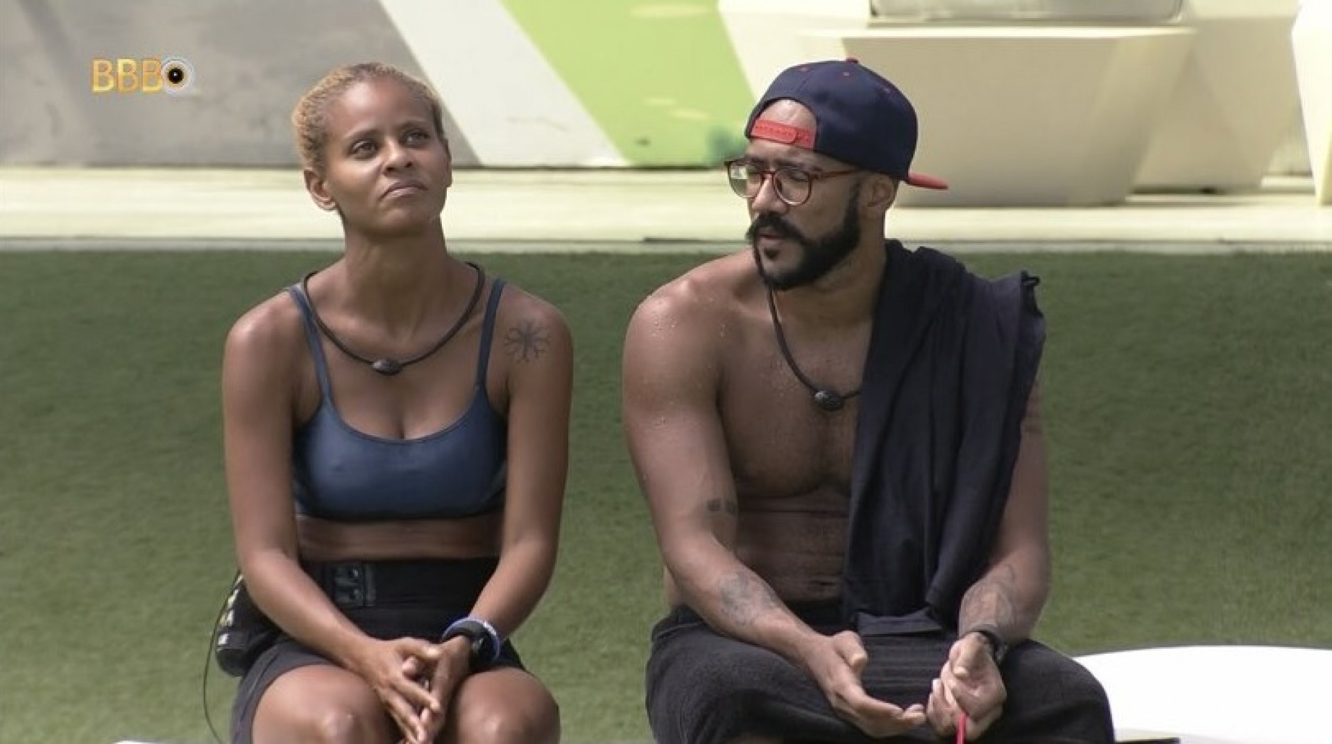 Aline e Ricardo conversaram sobre o andamento do jogo  - Reprodução/Globoplay