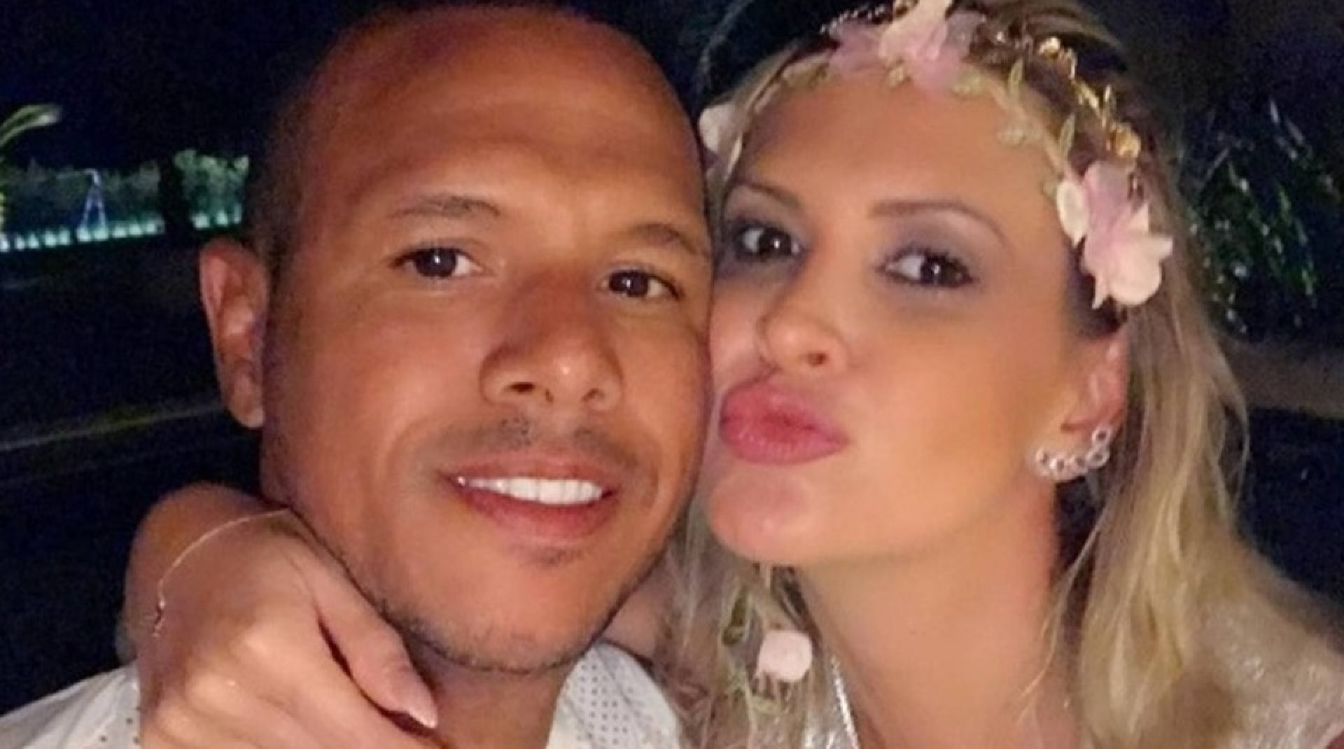 Luís Fabiano e a ex-mulher, Juliana Paradela - Reprodução