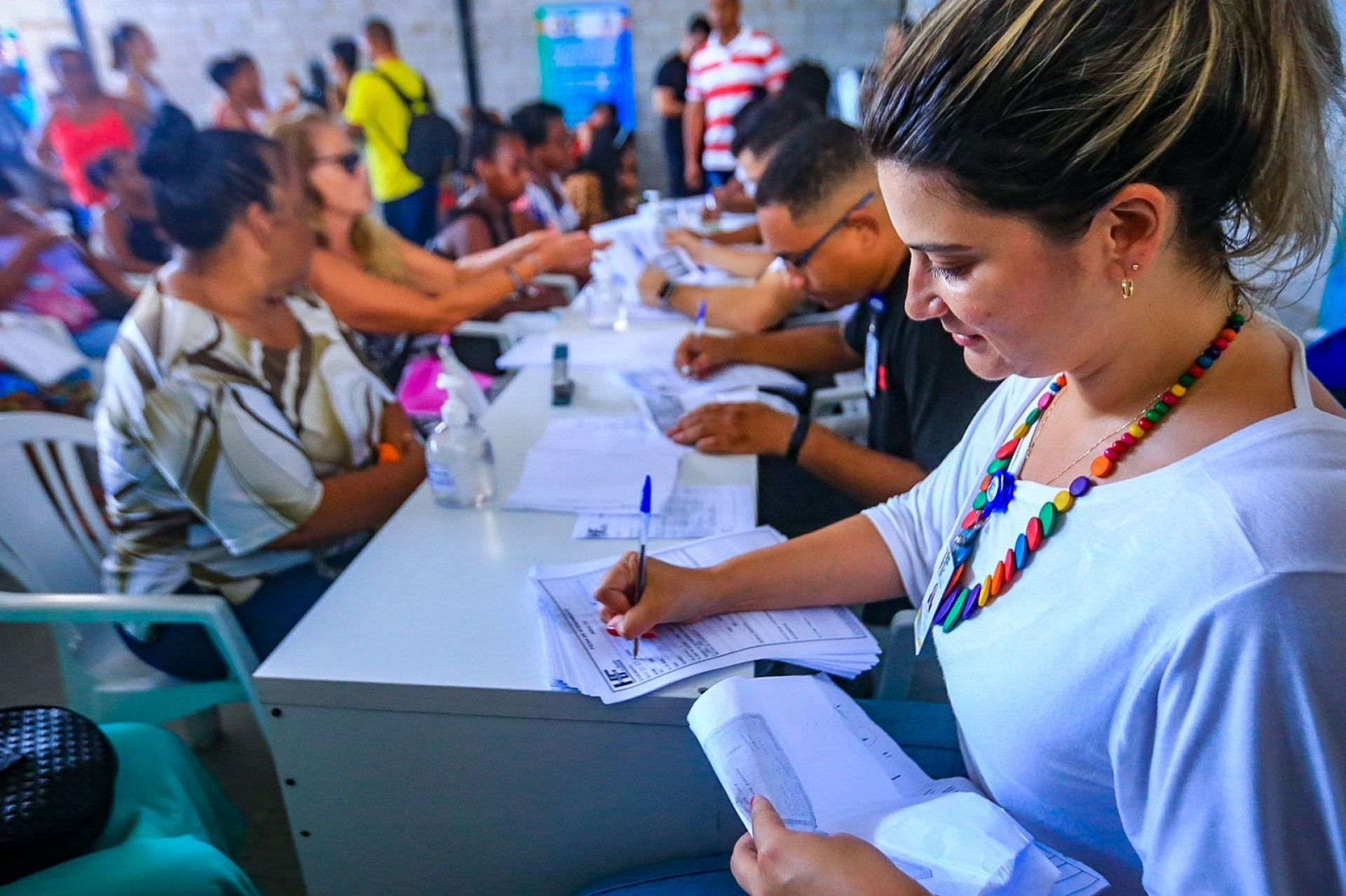 O mutir&atilde;o, realizado em Areia Branca, fez mais de 600 atendimentos - Rafael Barreto / PMBR