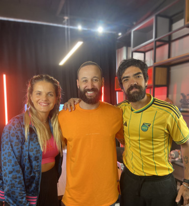 Ju Mussel, Edu Magalh&atilde;es e Thi Coach, ap&oacute;s a entrevista ao Podcast Talking Pace - Foto: Eduardo Magalh&atilde;es